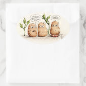 Sonnenpuppe Ovaler Aufkleber (Tasche)