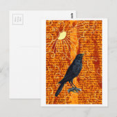 Sonnenrabe Postkarte (Vorne/Hinten)