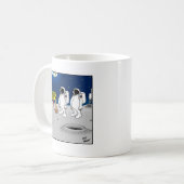 Sonnenrauchen im Weltraum Cartoon Geschenke Kaffeetasse (Vorderseite Links)