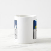 Sonnenrauchen im Weltraum Cartoon Geschenke Kaffeetasse (Mittel)