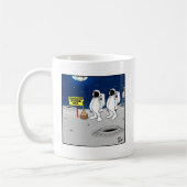 Sonnenrauchen im Weltraum Cartoon Geschenke Kaffeetasse (Links)