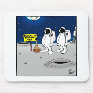 Sonnenrauchen im Weltraum Cartoon Geschenke Mousepad
