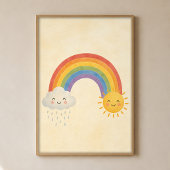 Sonnenregenbogen Gouache Boho Kunstposter Poster
