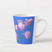 Sonnenrosa Tulpen Kruste. BC Blue Latte Tasse (Rechts)