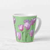 Sonnenrosa Tulpen Kruste. BC Green Latte Tasse (Rechte Ecke)