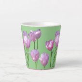 Sonnenrosa Tulpen Kruste. BC Green Latte Tasse (Vorderseite)