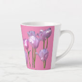 Sonnenrosa Tulpen Kruste. BC Pink Latte Tasse (Rechts)