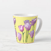 Sonnenrosa Tulpen Kruste. BC Yellow Latte Tasse (Rechte Ecke)