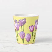 Sonnenrosa Tulpen Kruste. BC Yellow Latte Tasse (Vorderseite)