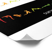 Sonnensalutationen Chakra System Yoga Yoga Zen Aur Poster (Ecke)