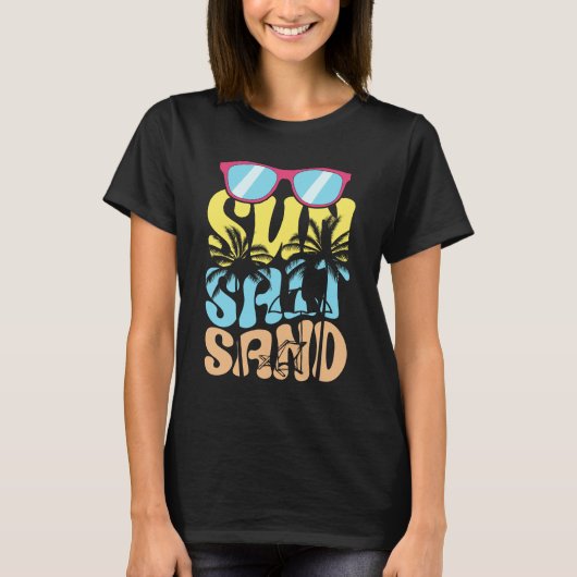 Sonnensalz Sandstrand Sommervillen T-Shirt (Vorderseite)