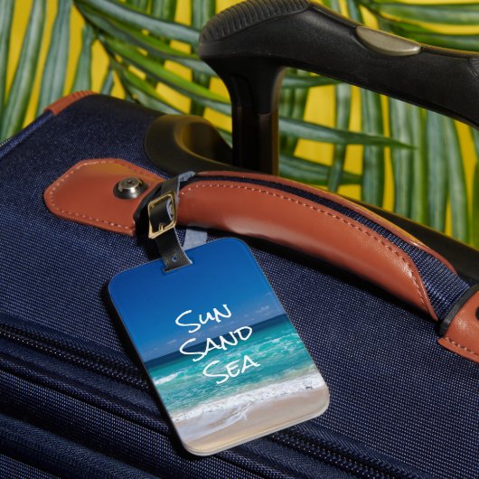 Sonnensand Meer Tropischer Strand Türkisches Wasse Gepäckanhänger (Vorderseite Insitu 1)