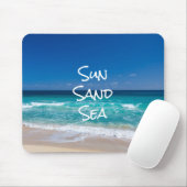 Sonnensand Meer Tropischer Strand Türkisches Wasse Mousepad (Mit Mouse)