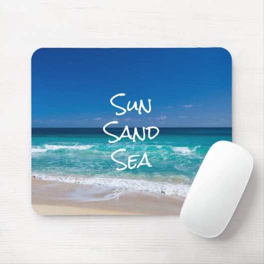 Sonnensand Meer Tropischer Strand Türkisches Wasse Mousepad (Mit Mouse)