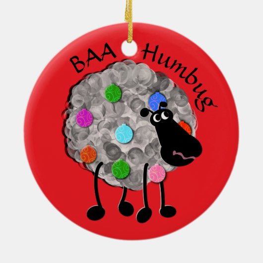 Sonnenschaf Keramik Ornament (Hinten)