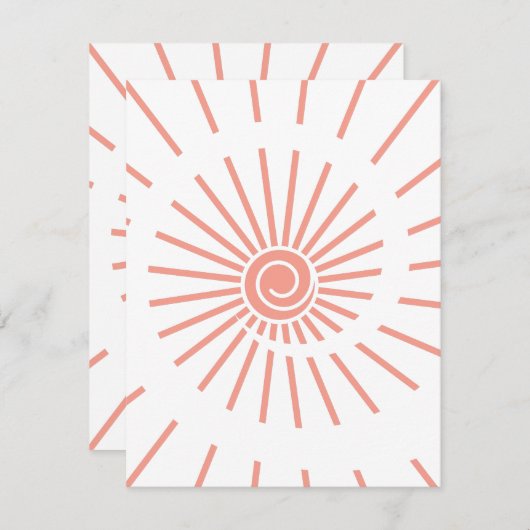 Sonnenschein 10 mitteilungskarte (Vorne/Hinten)