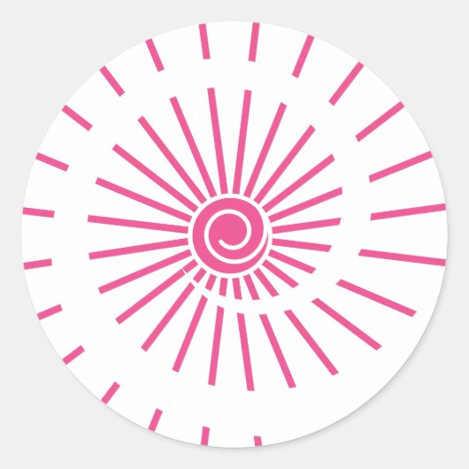 Sonnenschein 15 runder aufkleber (Vorderseite)