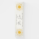 Sonnenschein 1. Geburtstag Aquarell Gelb Banner (Vertikal)