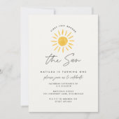 Sonnenschein 1. Geburtstag Aquarell Gelb Einladung (Vorderseite)