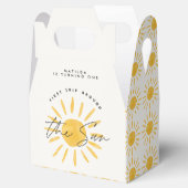 Sonnenschein 1. Geburtstag Aquarell Gelb Geschenkschachtel (Geöffnet)