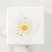 Sonnenschein 1. Geburtstag Aquarellsonne Geschenkanhänger (Beispiel)