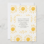 Sonnenschein 1. Geburtstag Aquarellsonne Multi Fot Einladung (Rückseite)