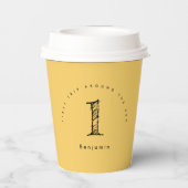 Sonnenschein 1. Geburtstag Aquarellsonne Pappbecher (Rückseite)