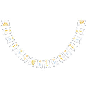 Sonnenschein 1. Geburtstagsbanner Wimpelkette