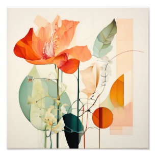 Sonnenschein: Abstrakte Blumenkunst Fotodruck