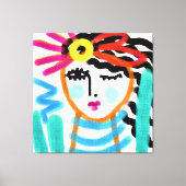 Sonnenschein Abstraktes digitales Portrait einer F Leinwanddruck (Vorderseite)