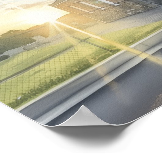 Sonnenschein am Morgen Poster (Ecke)