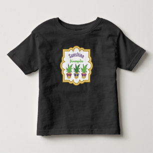 Sonnenschein-Ananas, die Retro Sonnenbrille tragen Kleinkind T-shirt