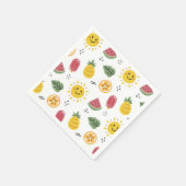 Sonnenschein, Ananas, Wassermelonen, Orangen Serviette (Ecke)