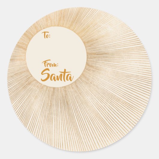 Sonnenschein, Astrologisch, Gold, Sonnenstrahlen, Runder Aufkleber (Vorderseite)