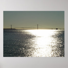 Sonnenschein auf der Mackinac-Brücke, Michigan Poster