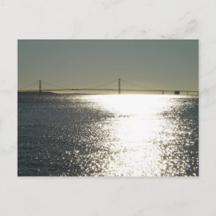 Sonnenschein auf der Mackinac-Brücke, Michigan Postkarte