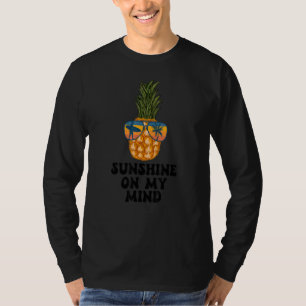 Sonnenschein Auf Meinem Geist Retro Sonnige Ananas T-Shirt