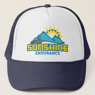 Sonnenschein-Ausdauer-blaues Logo-Retro Truckerkappe