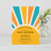 Sonnenschein Baby Boy Dusche Einladung (Stehend Vorderseite)