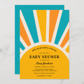Sonnenschein Baby Boy Dusche Einladung (Vorne/Hinten)
