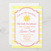 Sonnenschein Baby Dusche Einladung Sun Girl (Vorne/Hinten)