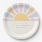 Sonnenschein Baby Dusche kommen hier die sonnenros Pappteller (Vorderseite)