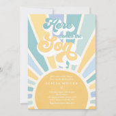 Sonnenschein Baby-Dusche kommen hier die sonnigen  Einladung (Vorderseite)