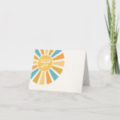 Sonnenschein Baby-Dusche kommt der Sohn Dankeskarte (Vorderseite)