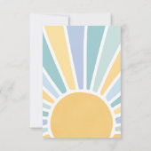 Sonnenschein Baby-Dusche kommt der Sohn Dankeskarte (Rückseite)