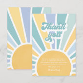 Sonnenschein Baby-Dusche kommt der Sohn Dankeskarte (Vorne/Hinten)