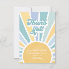 Sonnenschein Baby-Dusche kommt der Sohn Dankeskarte