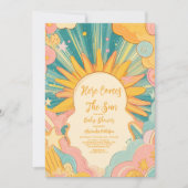 Sonnenschein Baby-Dusche kommt der Sohn Einladung (Vorderseite)
