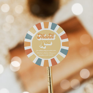 Sonnenschein Baby-Dusche kommt hier die Son-Liebha Runder Aufkleber