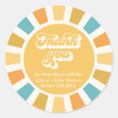 Sonnenschein Baby-Dusche kommt hier die Son-Liebha Runder Aufkleber (Vorderseite)